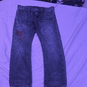 Denim polo jeans
